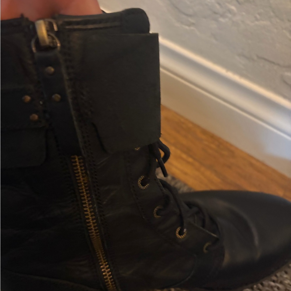 UGG Black Leather Boots - Picture 8 of 8